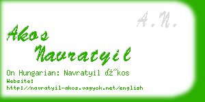 akos navratyil business card